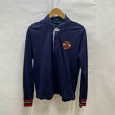 RALPHLAUREN ラルフローレン 長袖 ポロシャツ Polo Shirt RALPH LAUREN / 長袖ポロシャツ / ワッペン / リブライン / NVY / XL【USED】【古着】【中古】10090405