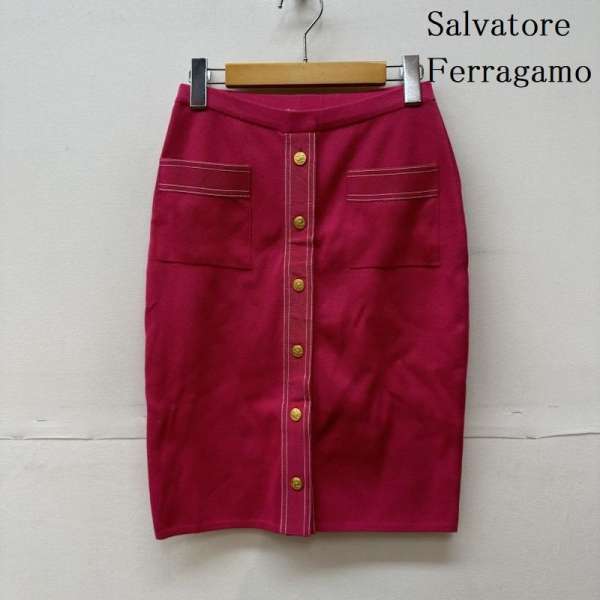 Salvatore Ferragamo T@g[tFK ЂXJ[g XJ[g Skirt Medium Skirt jbg ^Cg XJ[g {^ S[h yUSEDzyÒzyÁz10090744