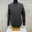 LOUNGE LIZARD ラウンジリザード 長袖 ニット セーター Knit, Sweater Lounge Lizard / ロングスリーブウールセーター / ケーブルニット / WOOL 100 / 無地 / GRY / 1【USED】【古着】【中古】10093631