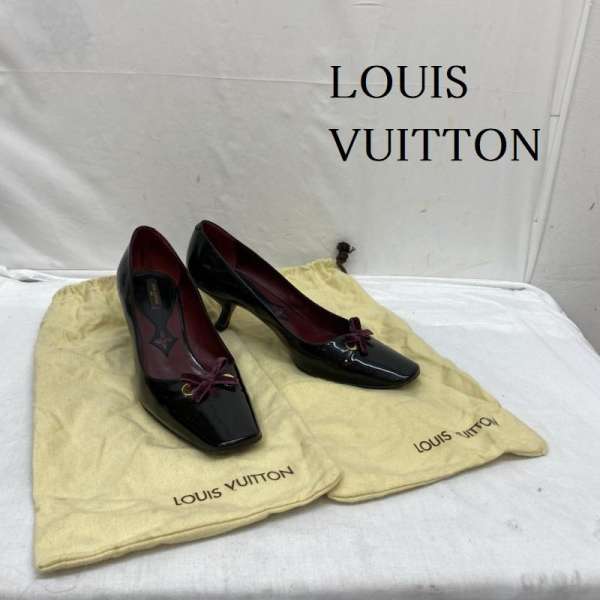 LOUIS VUITTON ルイヴィトン パンプス パンプス Pumps BR0055 エナメル リボン パンプス 37【USED】【古着】【中古】10094164