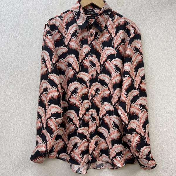 MARCJACOBS マークジェイコブス 長袖 シャツ、ブラウス Shirt, Blouse イタリア製 リーフ柄 シルクシャツ 絹 100%【USED】【古着】【中古】10096181