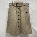 BURBERRY バーバリー ひざ丈スカート スカート Skirt Medium Skirt BURBERRY LONDON ひざ丈 ラップスカート ベルト付き バーバリーチェック ノバチェック B2S34-527-51 BEG 44【USED】【古着】【中古】10096248