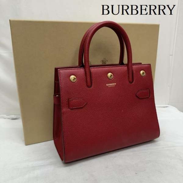 BURBERRY バーバリー ハンドバッグ ハンドバッグ Hand Bag ミニ レザー タイトル バッグ 2WAY ハンド ショルダー 8029268【USED】【古着】【中古】10096457