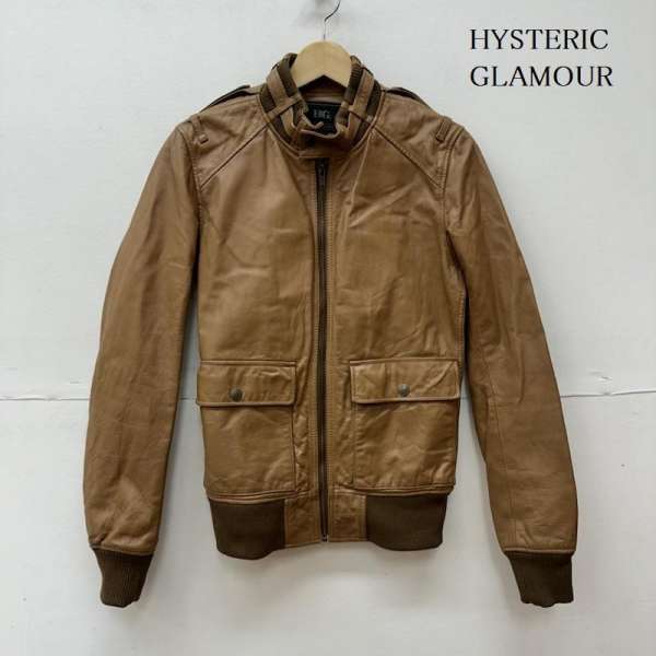 HYSTERIC GLAMOUR ヒステリックグラマー レザージャケット ジャケット、上着 Jacket ピッグスキン シングル レザー ジャケット ブルゾ..