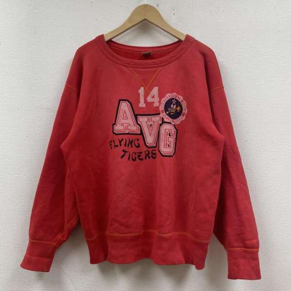 Buzz Rickson 039 s バズリクソンズ 長袖 トレーナー Sweat, Sweatshirt 前V スウェット トレーナー 長袖 ロゴ フライングタイガー プリント 裏パイル【USED】【古着】【中古】10097057