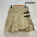 BURBERRY バーバリー ひざ丈スカート スカート Skirt Medium Skirt BURBERRY BLUE LABEL ラップスカート 38 プリーツ バーバリーチェック Y2K FX559-182-40【USED】【古着】【中古】10097686