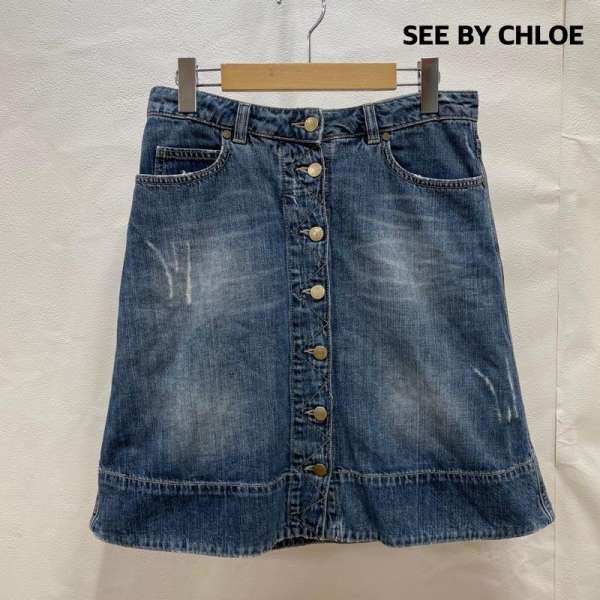 SEE BY CHLOE V[oCNG ЂXJ[g XJ[g Skirt Medium Skirt SEE BY CHLOE V[oCNG fjXJ[g CfBS 38 tg{^ _[WHyUSEDzyÒzyÁz10097688