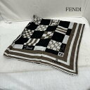 FENDI フェンディ ストール一般 ストール Large Scarf Scarf ヴィンテージ シルク スカーフ ストール ショール 大判 ズッカ柄 チェック柄 FFロゴ【USED】【古着】【中古】10097833