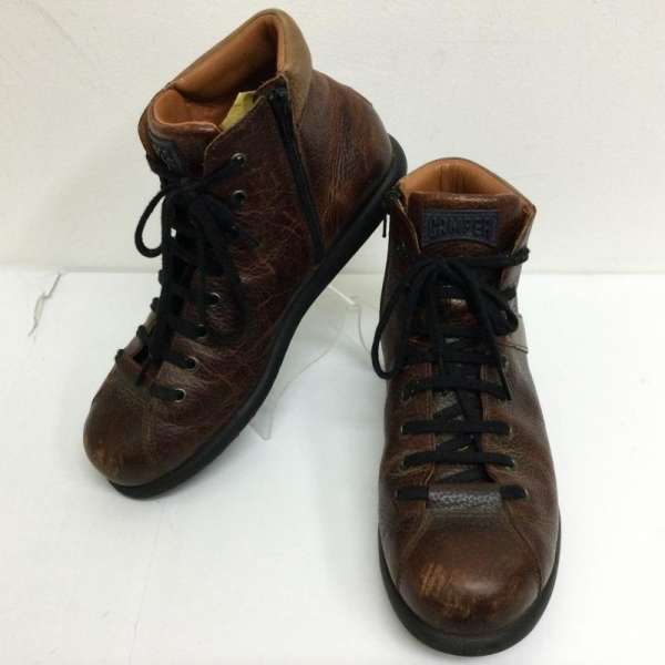 CAMPER カンペール ショートブーツ ブーツ Boots Short Boots K300174-002 Lather Zipper Ankle Boots レザー サイドジップ アンクルブーツ【USED】【古着】【中古】10097945