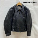 Aero Leather エアロレザー レザージャケット ジャケット 上着 Jacket AERO LEATHER 襟付きシングルライダース PATROLMAN パトロールマン HORSE HIDE ホースハイド 34【USED】【古着】【中古】10098142