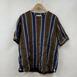 RAINMAKER レインメーカー 半袖 カットソー Cut and Sewn 半袖 カットソー Tシャツ shirt ストライプ ショルダー ボタン クルーネック RM181-036【USED】【古着】【中古】10098775