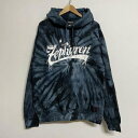 ZEPHYREN ゼファレン 長袖 パーカー Hooded Sweatshirt, Hoodie タイダイ柄 ロゴプリント 長袖 プルオーバーパーカー【USED】【古着】【中古】10099098