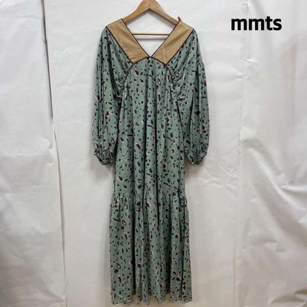 mmts マミタス ロングスカート ワンピース One-Piece Long Skirt beams 中川翔子 mmts 三毛猫柄 ロングワンピース ミントグリーン M【USED】【古着】【中古】10099279