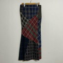 KEITA MARUYAMA ケイタマルヤマ ロングスカート スカート Skirt Long Skirt KEITA MARUYAMA リネン クレイジーチェック マーメイドラップスカート KFHA-5015D【USED】【古着】【中古】10100363