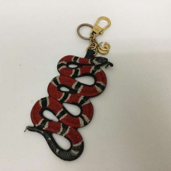 GUCCI グッチ キーホルダー キーホルダー Key Chain, Key Ring GG Suprems Snake Sheped Key Ring キング スネーク キーリング PVCキャンバス【USED】【古着】【中古】10100405
