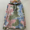 LEFLAH レフラー 長袖 パーカー Hooded Sweatshirt, Hoodie ビッグサイズ タイダイ柄 プルオーバー フーディ スウェット【USED】【古着】【中古】10101142