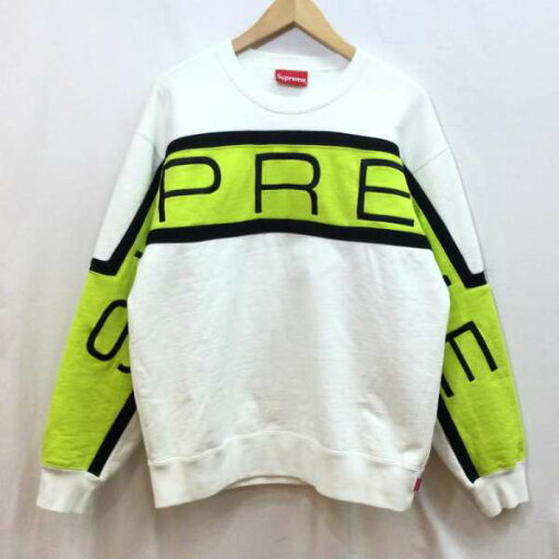シュプリーム 21ss Paneled Crewneck クルーネック スウェット ロゴ 刺繍 S【USED】【古着】【中古】10101679 シュプリーム 21ss Paneled Crewneck クルーネック スウェット ロゴ 刺繍 S【USED】【古着】【中古】10101679