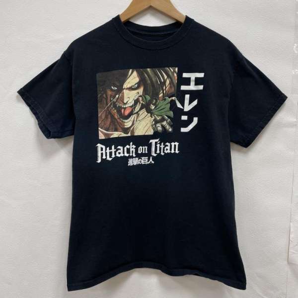 USED 古着 半袖 Tシャツ T Shirt 進撃の巨人 Attack on Titan エレン イェーガー アニメTシャツ Anime Tshirt キャラクター オフィシャル M【USED】【古着】【中古】10101802