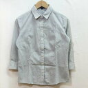 Burberry London バーバリーロンドン 七分袖 シャツ、ブラウス Shirt, Blouse ロゴ刺繡 ストライプ ノバチェック B1M02 319 07【USED】【古着】【中古】10102319