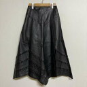 レザー レザー ロングスカート スカート Skirt Long Skirt Salambo イレヘムスリット ラムレザーフレアスカート 07800 IBIZA【USED】【古着】【中古】10102653