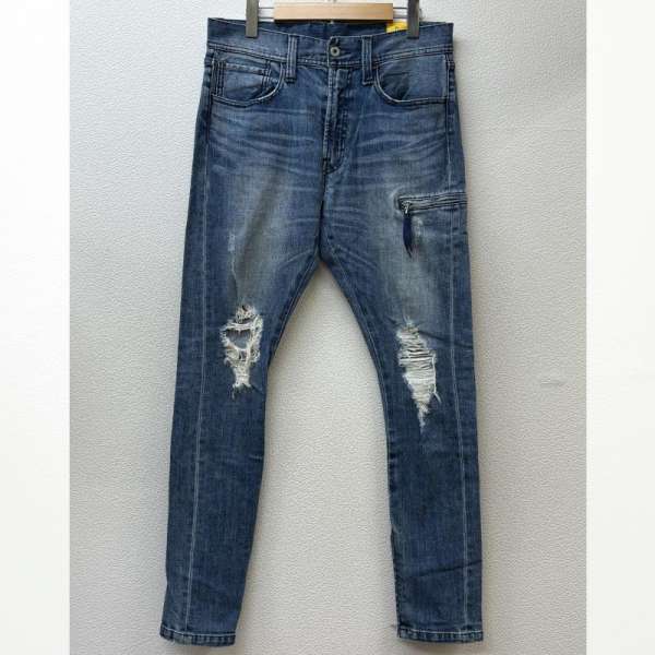 FR2 エフアールツー デニム、ジーンズ パンツ Pants, Trousers Denim Pants, Jeans FRP013 裾ジップ ダメージ加工 スリム ストレッチ ..