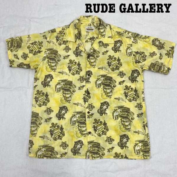 RUDE GALLERY ルードギャラリー 半袖 シャツ ブラウス Shirt, Blouse RUDE GALLERY BLACK REBEL 2014ss REBEL SAILOR ALOHA SHIRTS S【USED】【古着】【中古】10102695