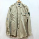 ポロバイラルフローレン ミリタリーシャツ ユーズド加工 パッチワーク M【USED】【古着】【中古】10102696(4)