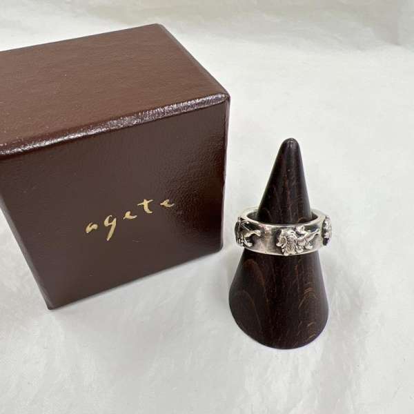 agete アガット 指輪 アクセサリー Accessory Ring Silver シルバー 925 ライオン リング 17号【USED】【古着】【中古】10102850