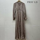 FRAY I.D フレイ アイディー ロングスカート ワンピース One-Piece Long Skirt ヴィンテージ フラワー サテン ジャガード ワンピ FWFO21525810102942