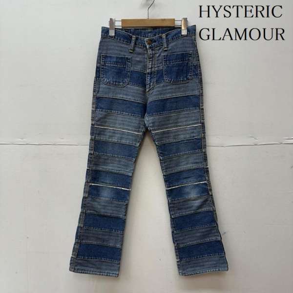 HYSTERIC GLAMOUR ヒステリックグラマー デニム ジーンズ パンツ Pants, Trousers Denim Pants, Jeans パッチワーク ツギハギ加工 セミフレア デニム パンツ 2AP-9631【USED】【古着】【中古】10102978