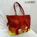 LOEWE ロエベ トートバッグ トートバッグ Tote Bag スタジオジブリ ハウルの動く城 カルシファー フラメンコ ムートン トート バッグ【USED】【古着】【中古】10103158