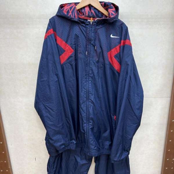 NIKE ナイキ セットアップ セットアップ Set Up Ensemble ビッグサイズ ナイロン トラックジャケット パンツ【USED】【古着】【中古】10103322