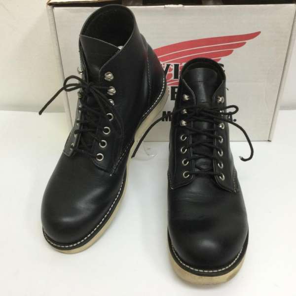 RED WING レッドウィング 一般 ブーツ Boots 08165-3 6 CLASSIC ROUND 復刻犬タグ アイリッシュセッター プレーントゥ ワークブーツ 箱付【USED】【古着】【中古】10103612