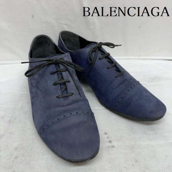 BALENCIAGA バレンシアガ 革靴 革靴 Leather Shoes スエード ストレートチップ レザー シューズ 312707 4210103886