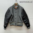 WHITESVILLE ホワイツビル ジャンパー ブルゾン ジャケット 上着 Jacket WV10286 袖レザー切替 メルトン ウール スタジャン【USED】【古着】【中古】10104464