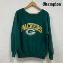 Champion チャンピオン 長袖 トレーナー Sweat, Sweatshirt Champion PACKERS ラグランスリーブ スウェット トレーナー USA製 vintage ヴィンテージ US古着 L【USED】【古着】【中古】10104623