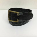 DOLCE&GABBANA ドルチェアンドガッバーナ ベルト ベルト・バックル Belt シングルピンタイプ バックル 厚手レザー ベルト ロゴローラー 中央山型デザイン【USED】【古着】【中古】10104770