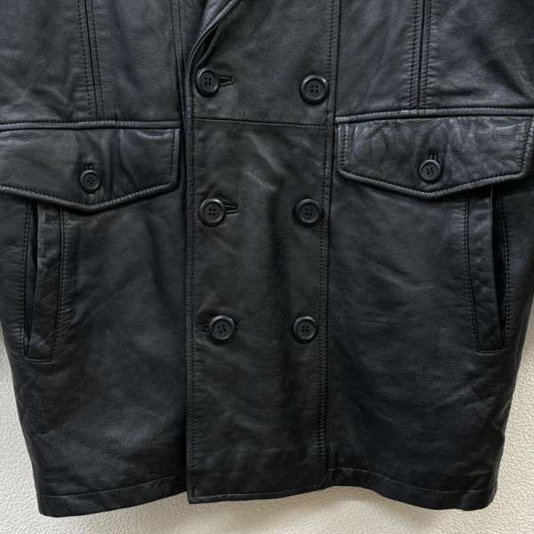ウインドアーマー 羊革 ラムレザー ダブルブレスト ハーフコート S【USED】【古着】【中古】10104882