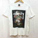 STUSSY ステューシー 半袖 Tシャツ T Shirt 花柄 ワー