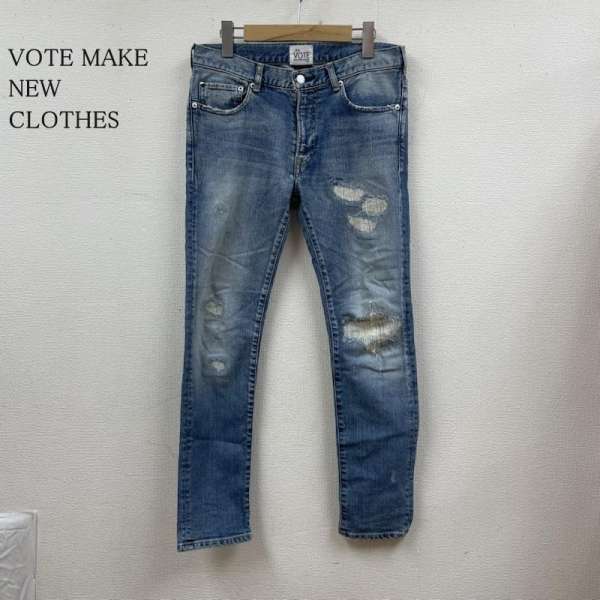 VOTE MAKE NEW CLOTHES ボートメイクニュークローズ デニム、ジーンズ パンツ Pants, Trousers Denim Pants, Jeans デニム ジーパン ジーンズ ダメージ加工 クラッシュ ジップフライ ロンハーマン 15fw-0037rhc10105189