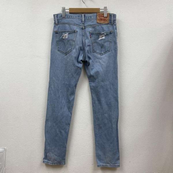 リーバイストラウスアンドコー デニム ジーパン ジーンズ ダメージ加工 クラッシュ ストレート ジップフライ 30インチ【USED】【古着】【中古】10105887