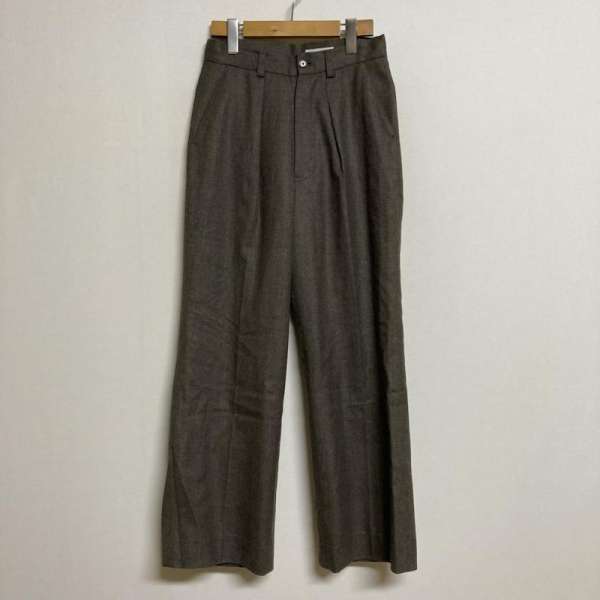 USED 古着 スラックス パンツ Pants, Trousers Slacks so.lema ウール センタープレス タックワイドパンツ【USED】【古着】【中古】10106418