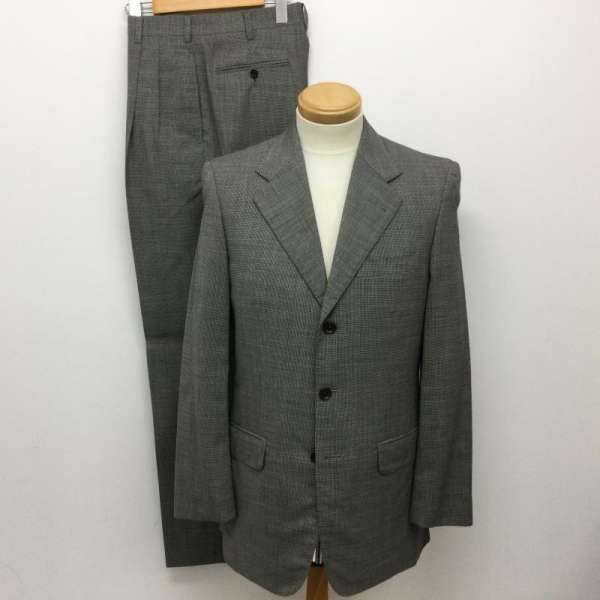 UNITED ARROWS ユナイテッドアローズ スーツ スーツ Suits 123-217-07 マイクロ千鳥格子 3ッボタン センターベント 2タックパンツ セットアップスーツ 上下組 背仕立て10106439