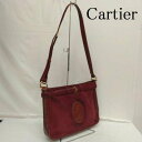 Cartier カルティエ ショルダーバッグ ショルダーバッグ Shoulder Bag スエード レザー 切替 ロゴマーク Cベルト ショルダー バッグ【USED】【古着】【中古】10106459