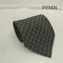 FENDI フェンディ ネクタイ ネクタイ Necktie FF 柄 シルク ネクタイ【USED】【古着】【中古】10106469