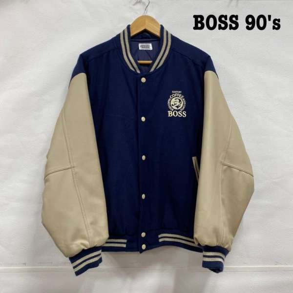BOSS ボス ジャンパー、ブルゾン ジャケット、上着 Jacket SUNTORY 90's ボスジャン フェイクレザー スタジャン 中綿キルティング【USED】【古着】【中古】10106639のサムネイル