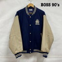 BOSS ボス ジャンパー、ブルゾン ジャケット、上着 Jacket SUNTORY 90's ボスジャン フェイクレザー スタジャン 中綿キルティング【USED】【古着】【中古】10106639