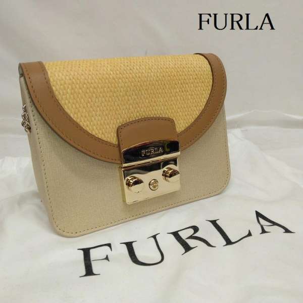 FURLA フルラ ショルダーバッグ ショルダーバッグ Shoulder Bag メトロポリス ミニ ショルダーバッグ チェーン フラップ【USED】【古着】【中古】10106644