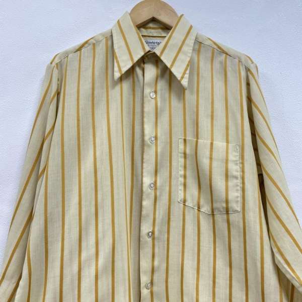 VINTAGE ヴィンテージ 長袖 シャツ、ブラウス Shirt, Blouse Century by VAN HEUSEN 70's 1970年代 ストライプ ボタンシャツ【USED】【古着】【中古】10106788