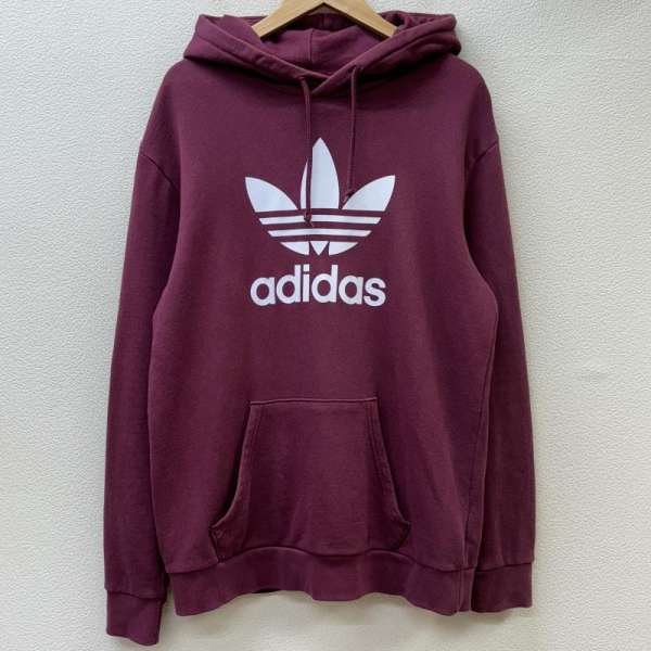 adidas アディダス 長袖 パーカー Hooded Sweatshirt, Hoodie H06666 トレフォイル ロゴ プルオーバー フーディ スウェット【USED】【古着】【中古】10106837